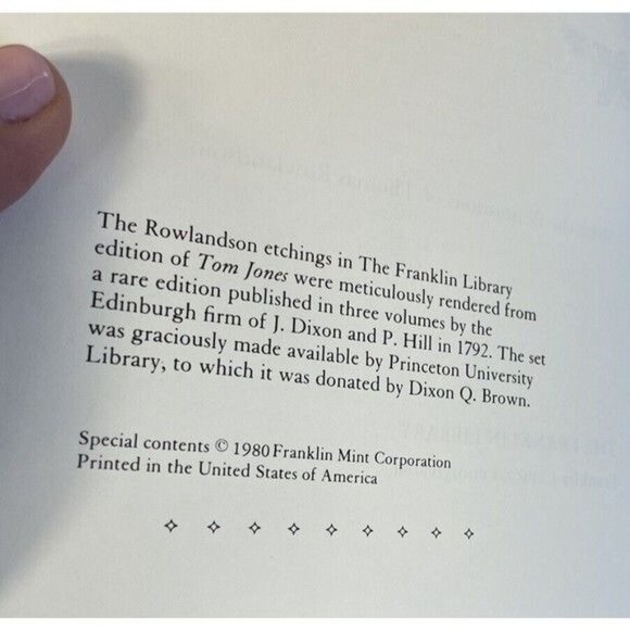 The History Of Tom Jones A Foundling Franklin Library Leather bound New - Picture 7 of 8